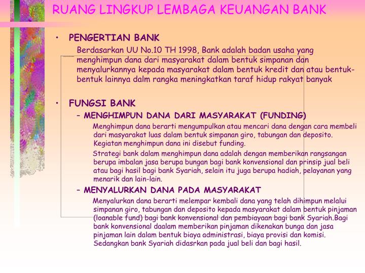 pengertian bank lembaga keuangan